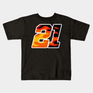 On Fire Number 21 Kids T-Shirt